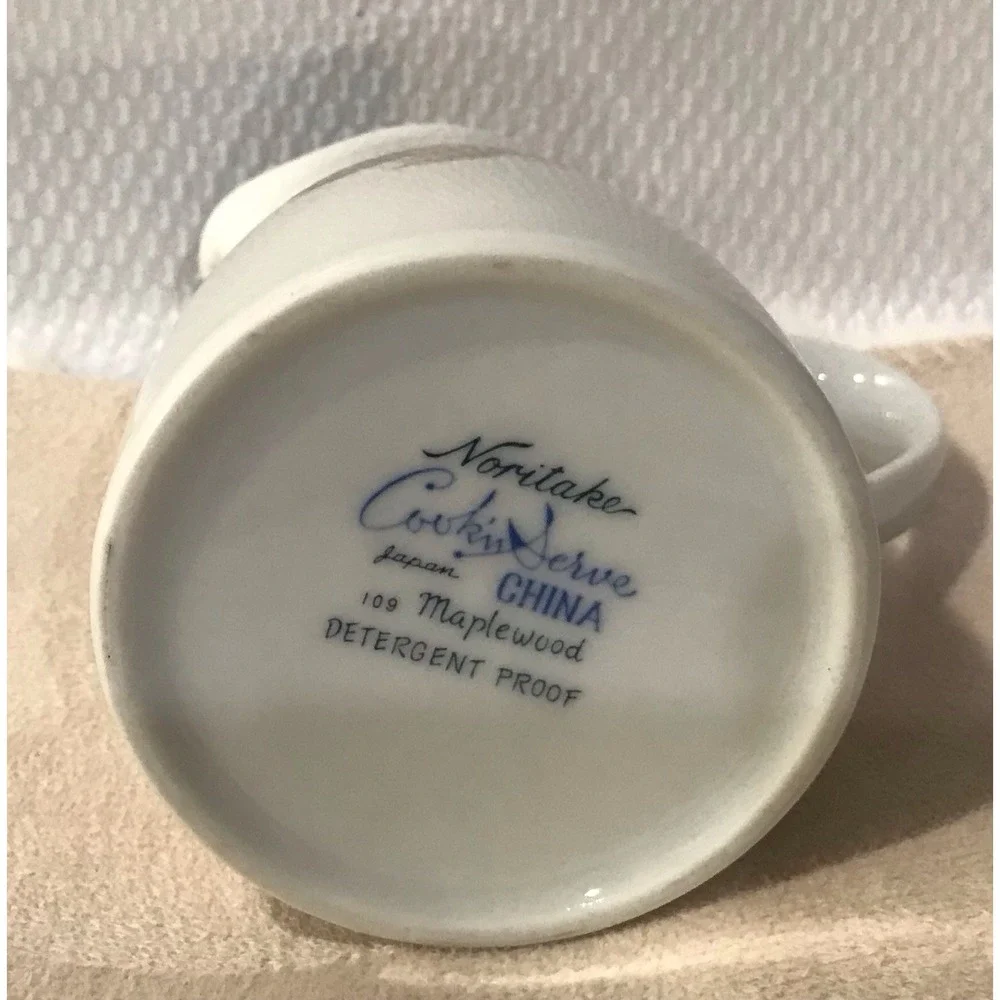 Vintage Noritake Maplewood Cook N Serve Creamer Pitcher Maple Leaf Pattern 109
